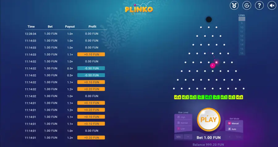 Plinko demo