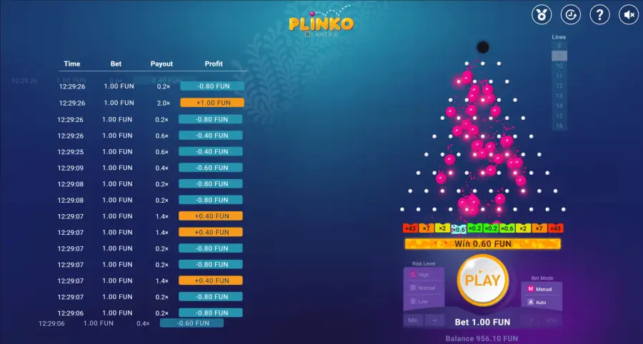 Plinko free demo