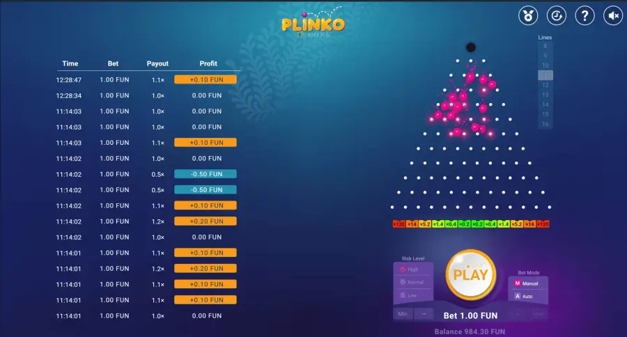 Plinko online demo